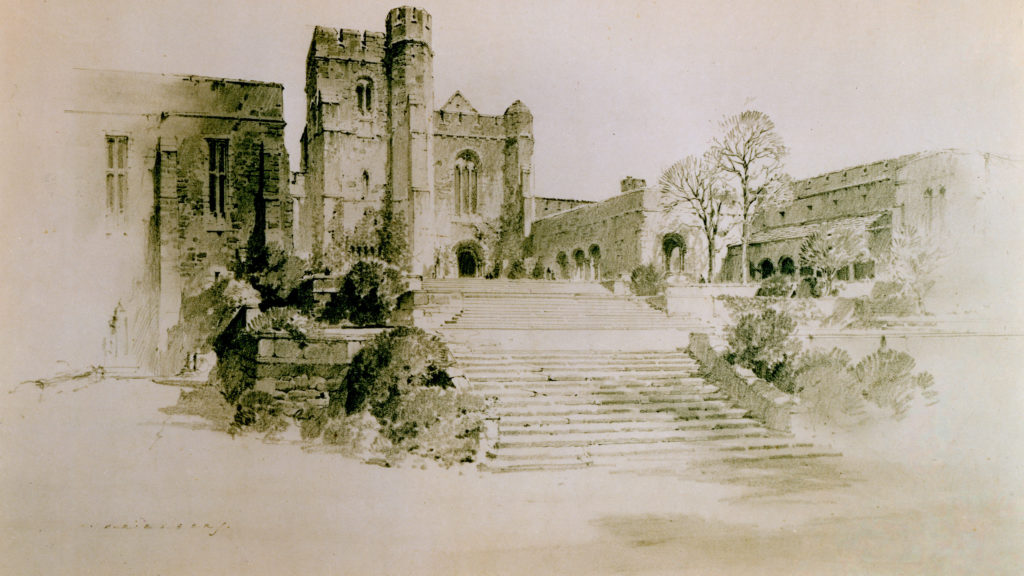 Draft drawing of the Met Cloisters.