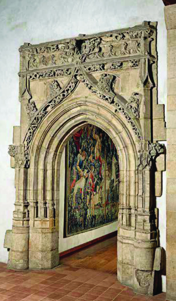 Gothic architecture entrance within the Met Cloisters.