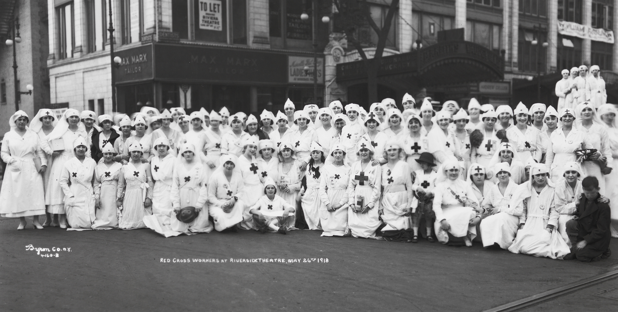 Red Cross Nurses at Riverside Theater in 1918.