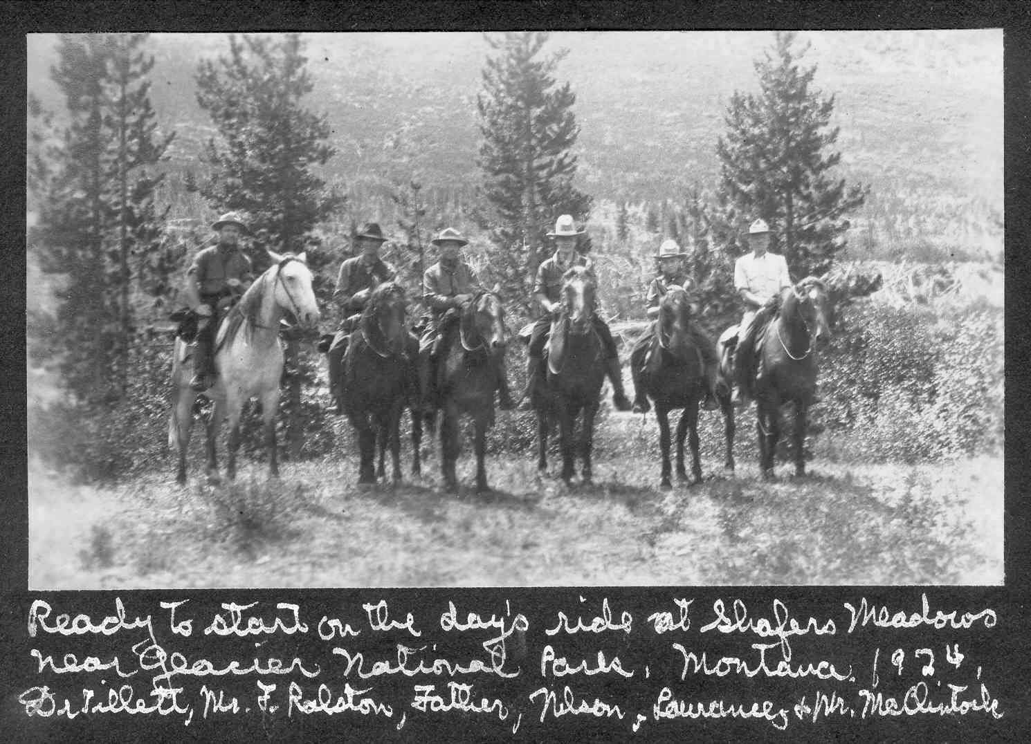 John D. Rockefeller, Jr. with his five sons and his son-in-law, Dr